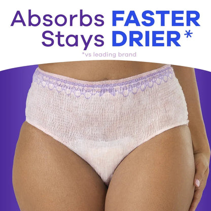 Always Discreet Adult Incontinence Underwear for Women and Postpartum Underwear, XL, Up to 100% Bladder Leak Protection, 28 Count