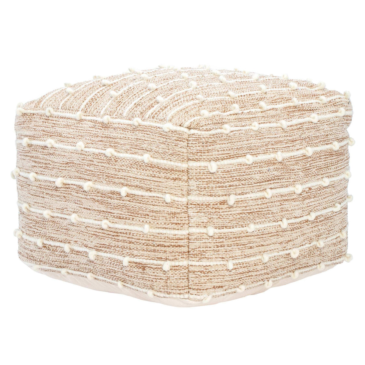 Anji Mountain Handloom Pouf, Woven with Wool
