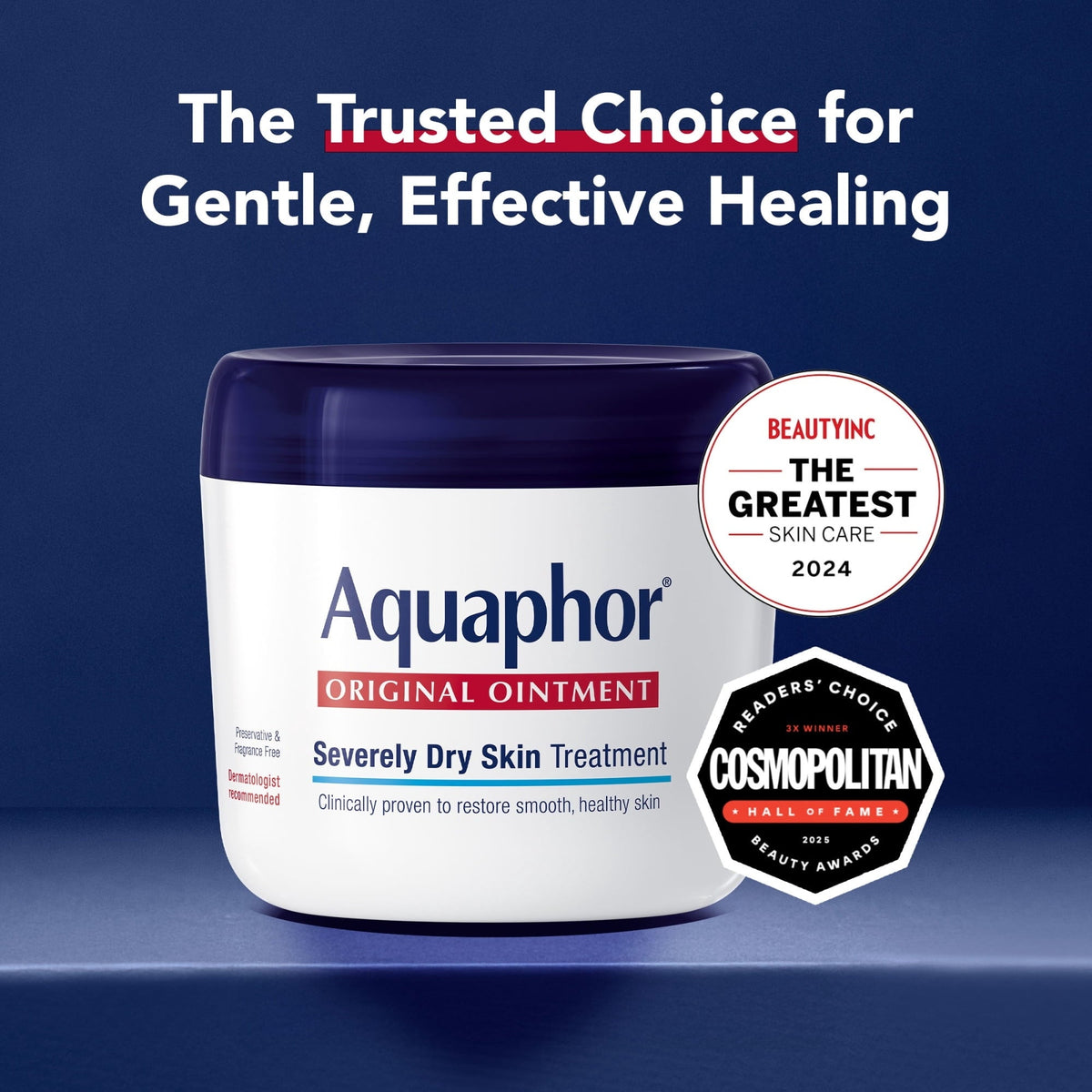 Aquaphor Healing Ointment Skin Protectant for Dry, Cracked, Irritated Skin, Fragrance Free, 14 oz
