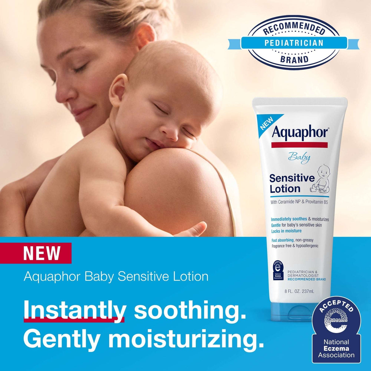 Aquaphor Baby Sensitive Lotion, Baby Lotion, 8 fl oz