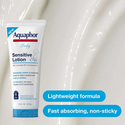 Aquaphor Baby Sensitive Lotion, Baby Lotion, 8 fl oz