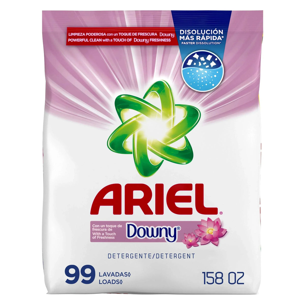 (2 pack) Ariel with a Touch of Downy Freshness Powder Laundry Detergent, 105 oz, 66 Loads