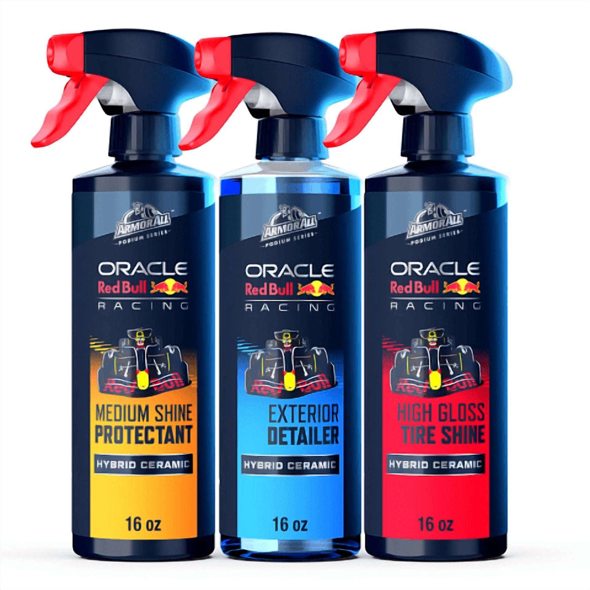 Armor All Podium Series Protect & Shine Car Detailing Kit Developed with Oracle Red Bull Racing, 3-Piece Bundle