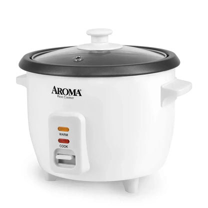 Aroma 1.5 Qt./6 Cup Rice & Grain Cooker - White