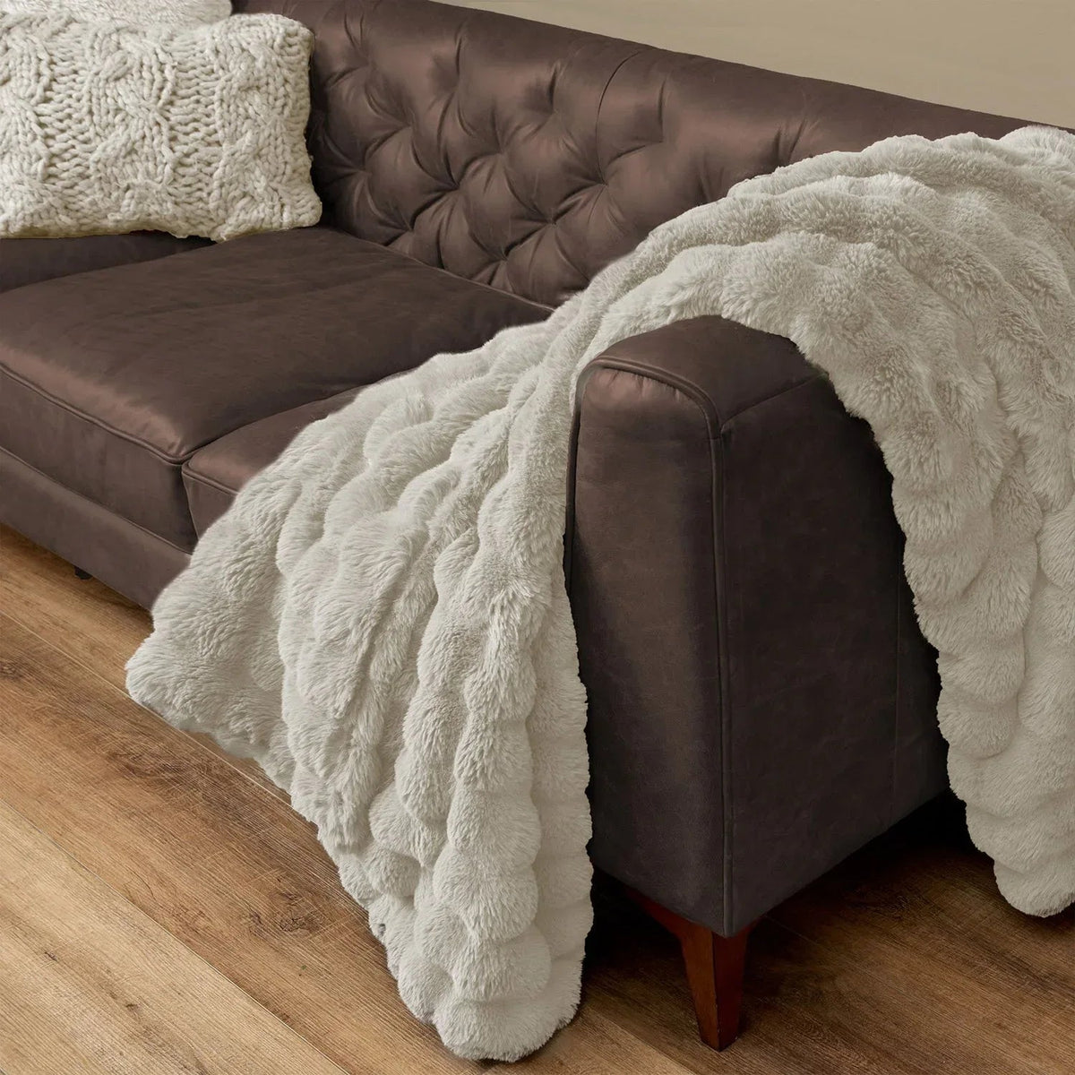 Ashford Home Heavy Weight Ultra Fine Faux Fur Throw Blanket Throw, 60"x70"