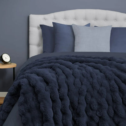 Ashford Home Heavy Weight Ultra Fine Faux Fur Throw Blanket Throw, 60"x70"