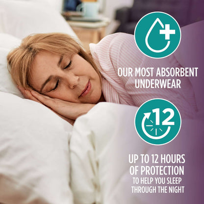Assurance Women's Overnight Incontinence and Postpartum Underwear, L, Ultimate Absorbency, 16 Count