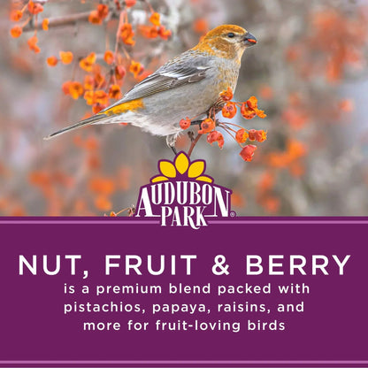 Audubon Park Nut, Fruit & Berry Wild Bird Food, Dry, 1 Count per Pack, 15 lb. Bag