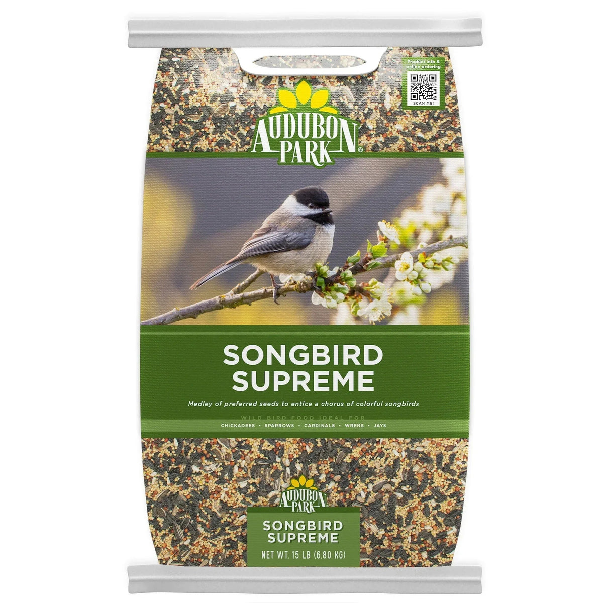 Audubon Park Songbird Supreme Wild Bird Food, Dry, 1 Count per Pack, 15 lbs.