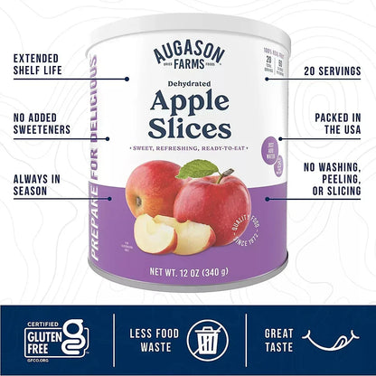 Augason Farms Dehydrated Apple Slices Can, 12 oz.