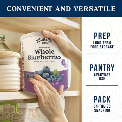 Augason Farms Freeze Dried Whole Blueberries Can, 12 oz.