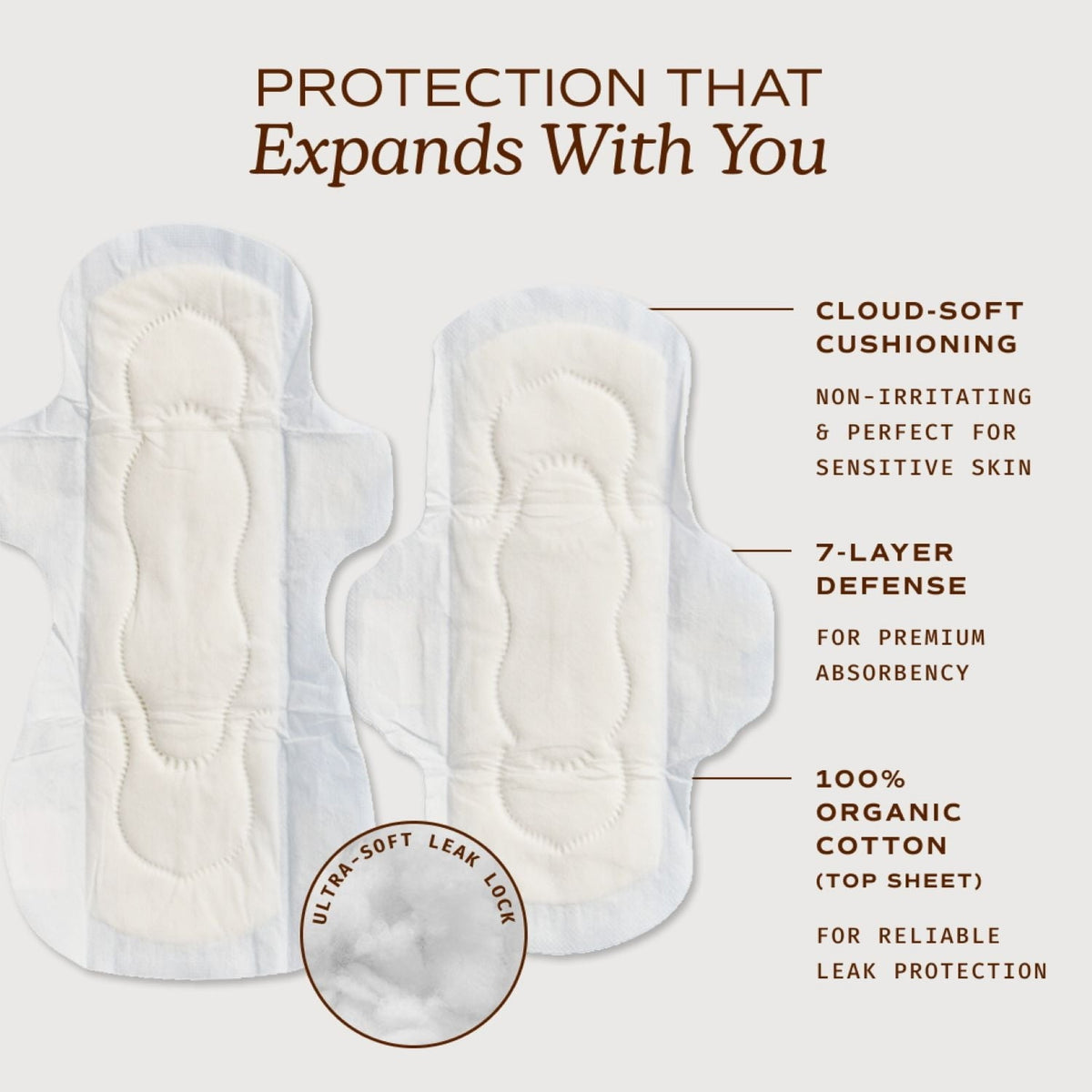 August Organic Cotton Cover Combo Regular and Super Pads, 24 Count (PACK OF 3 )