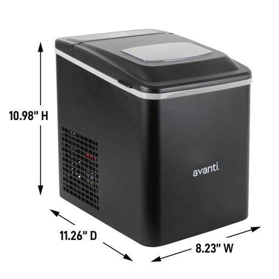 Avanti Mighty Ice 26 lb. Countertop Bullet Ice Maker, Black
