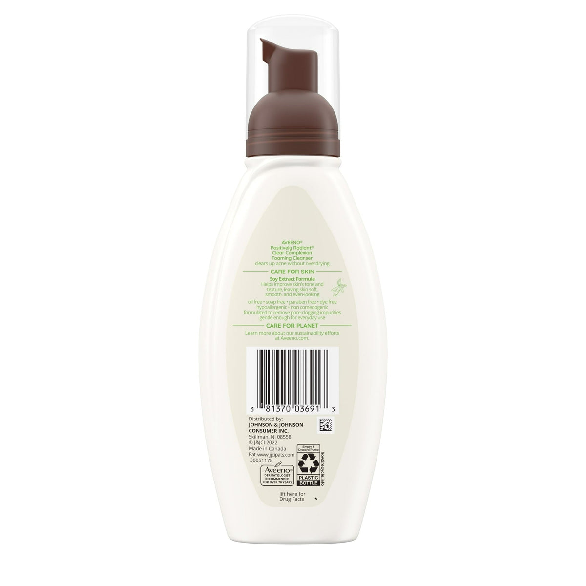 Aveeno Clear Complexion Foaming Facial Cleanser, Oil-Free Acne Face Wash, 6 fl. oz