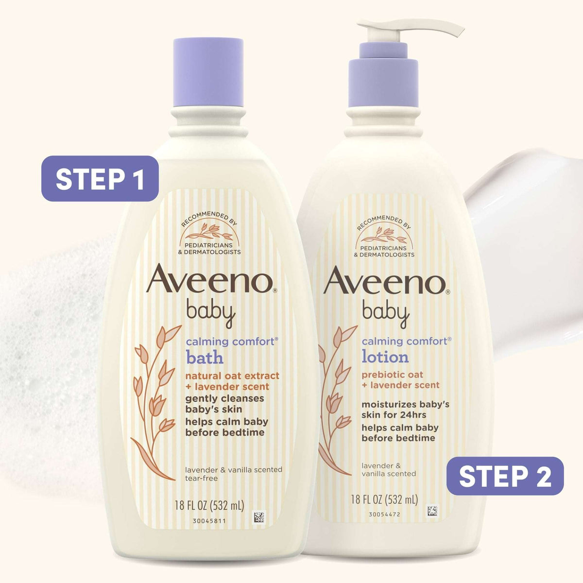 Aveeno Baby Calming Comfort Bath Body Wash, Lavender & Vanilla, 18 fl oz