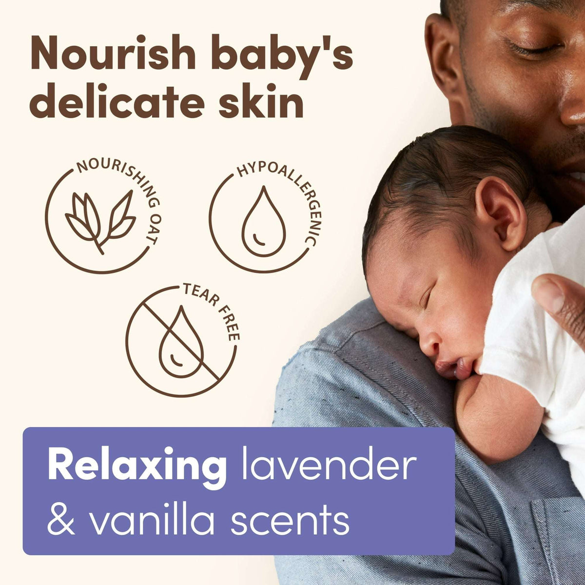 Aveeno Baby Calming Comfort Bath Body Wash, Lavender & Vanilla, 18 fl oz