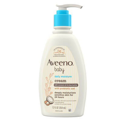 Aveeno Baby Daily Moisturizing Body Lotion Cream for Baby and Toddler with Nourishing Oat, 12 fl oz