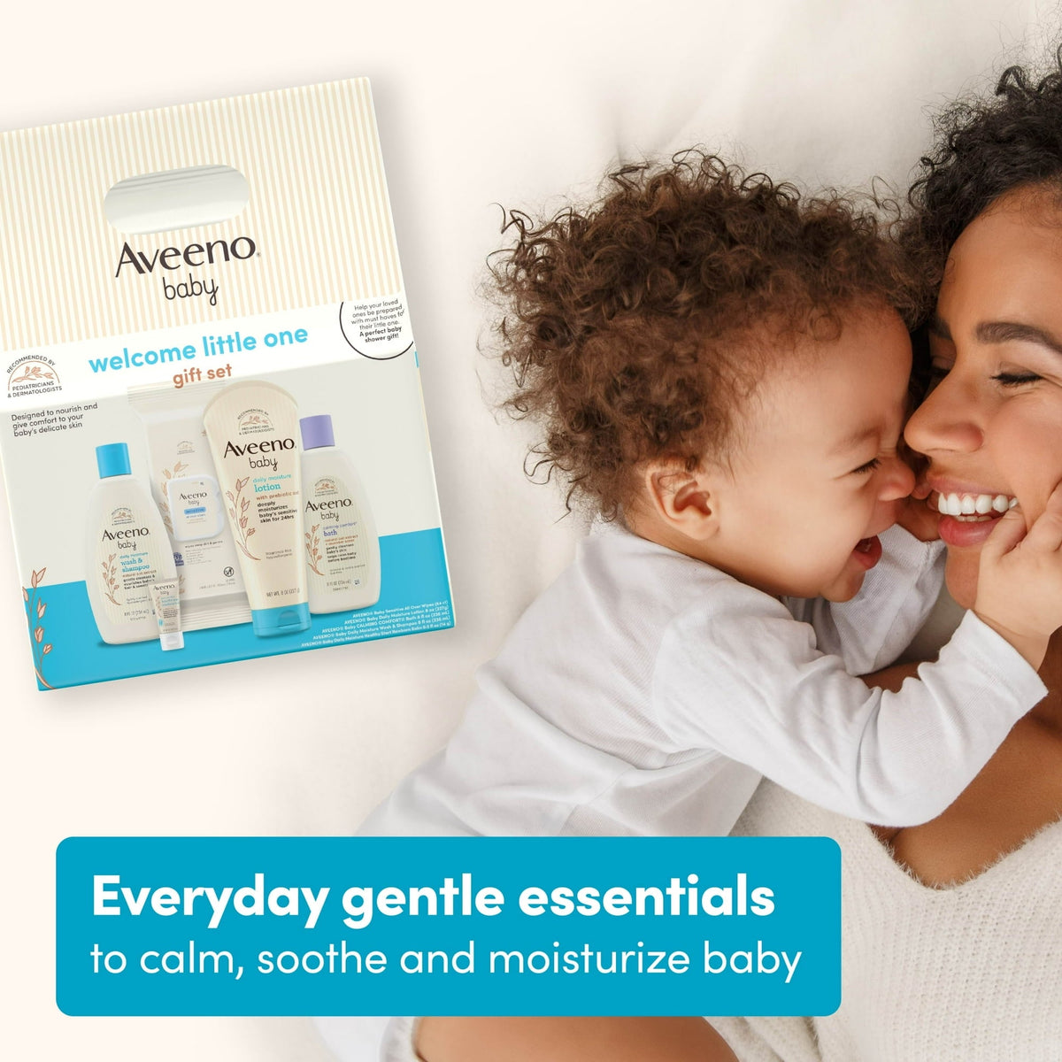 Pack of 2 Aveeno Baby Welcome Little One Gift Set, Nourishing Oat, 5 items