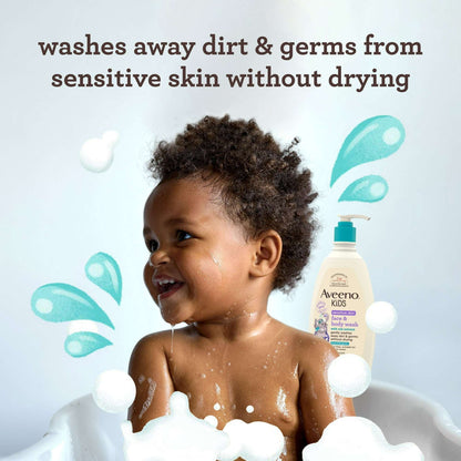 Aveeno Kids Gentle Face and Body Wash for Sensitive Skin, 18 fl oz