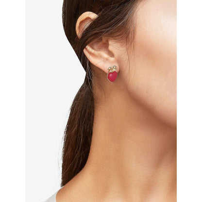 Way to Celebrate Valentine's Day Heart and Bow Earrings, 1 Pair
