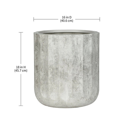 Better Homes & Gardens Adler 16 inch Resin Planter With Modern Design for Indoor Outdoor Plant