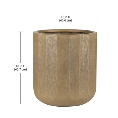 Better Homes & Gardens Adler 16 inch Resin Planter With Modern Design for Indoor Outdoor Plant