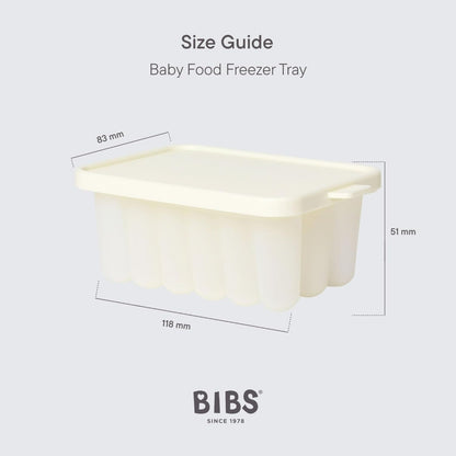 BIBS Infant Silicone Baby Food Freezer Tray, Ivory, 1 Piece