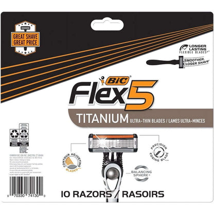 BIC Flex 5 Men's 5-Blade Disposable Manual Razors, 4 Count, Father's Day Gift Idea