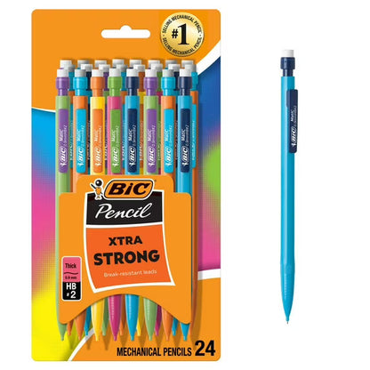 BIC Xtra Strong Mechanical Pencils, No. 2, Back to School Supplies, 0.9 mm, 24-Count