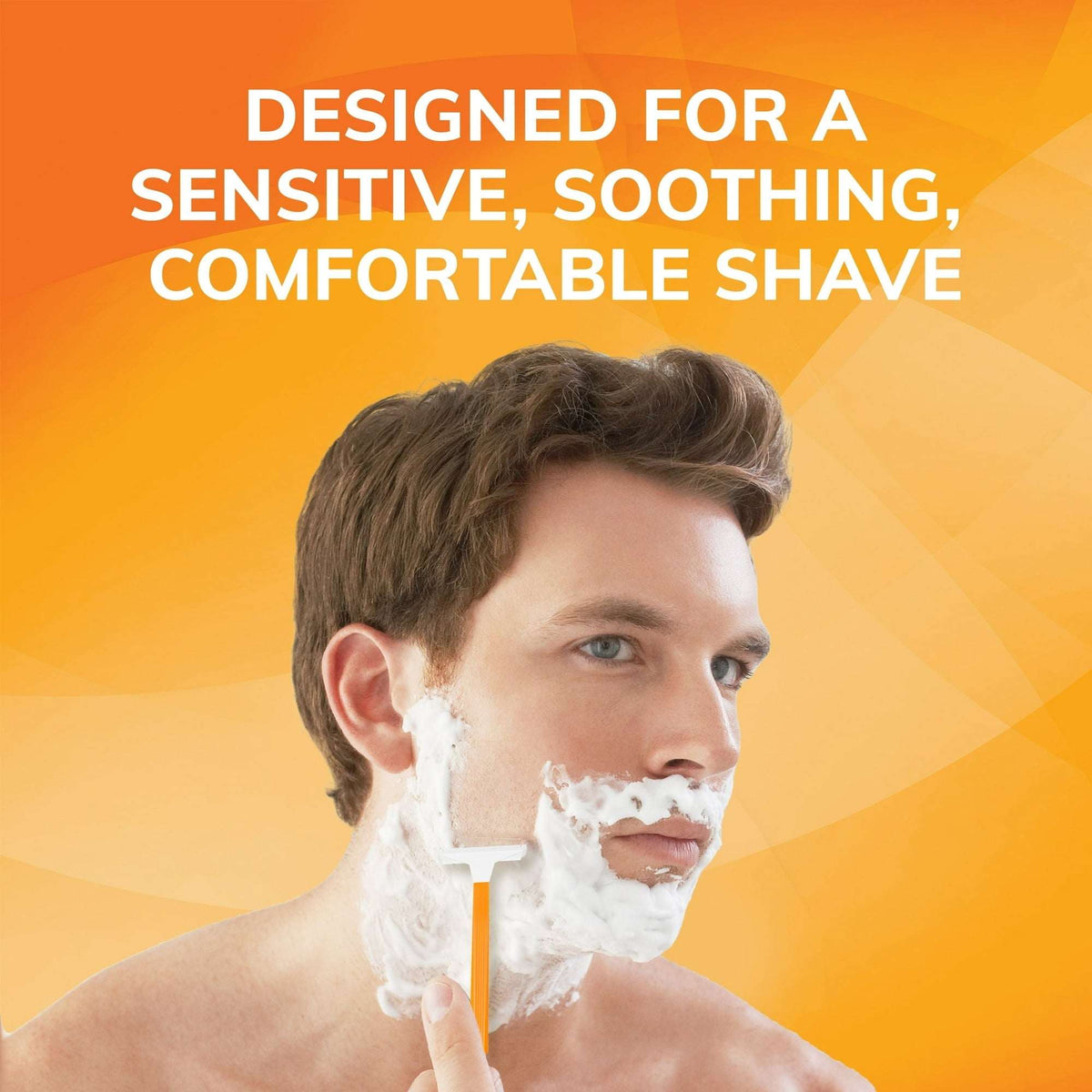 BIC Sensitive Disposable Razors for Men, 1 Blade, 12 Count