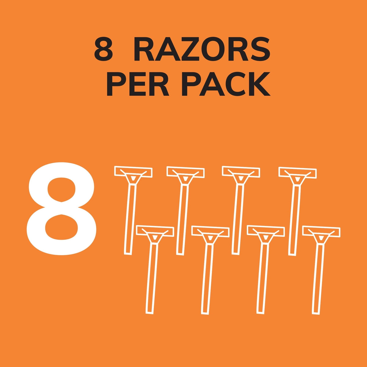 BIC Sensitive 2 Men's Disposable Razors, 8-Pack, Two Blades for Sensitive Skin