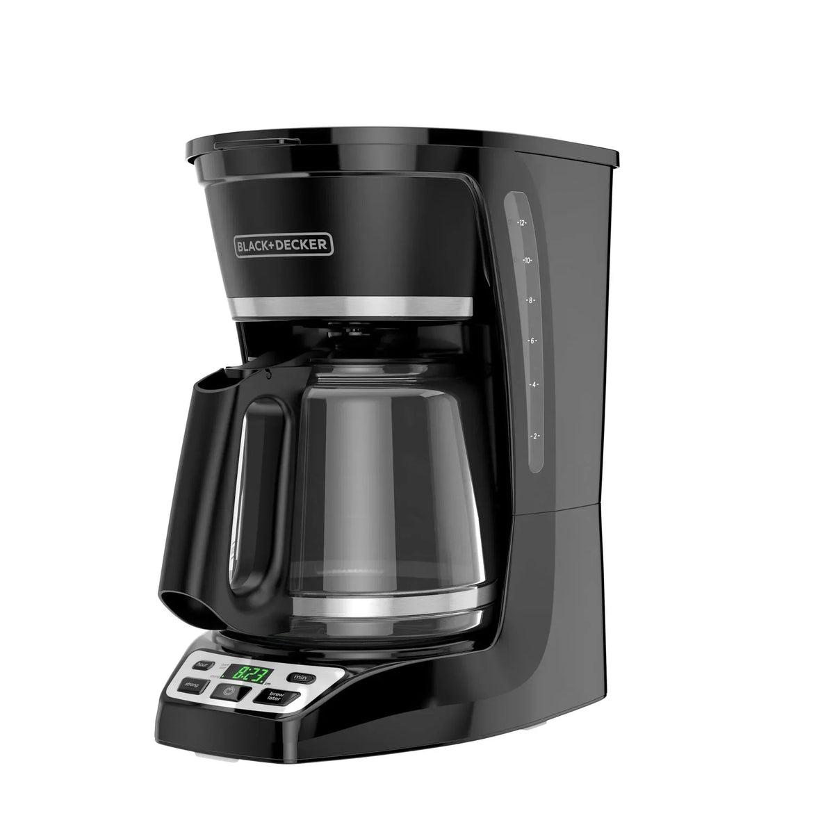 BLACK+DECKER Programmable 12-Cup Drip Coffee Maker with Custom Brew Strength, Black