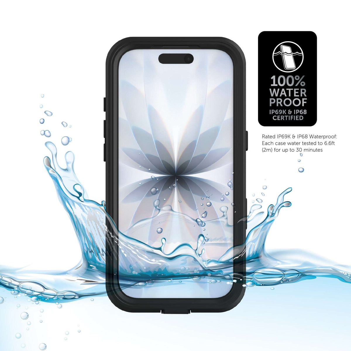 Body Glove Tidal Waterproof Phone Case for iPhone 17 - Black/Clear