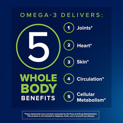 Osteo Bi-Flex Advanced Omega-3 Joint Complex Algae Oil Plant-Based Supplement, Improve Joint Function, Strength, Flexibility, Mobility 80 Softgels