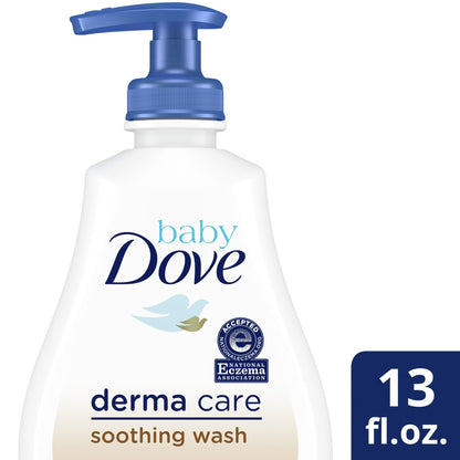 Baby Dove Derma Care Soothing Wash Skin Care with Colloidal Oatmeal for Eczema prone skin, 13 oz