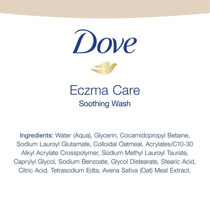 Baby Dove Derma Care Soothing Wash Skin Care with Colloidal Oatmeal for Eczema prone skin, 13 oz