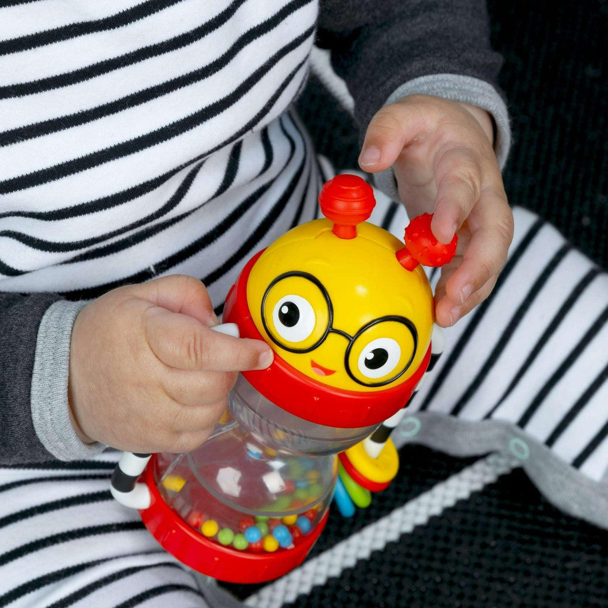 Baby Einstein Cal’s Sensory Shake-up Activity Rattle, Ages 3+ Months