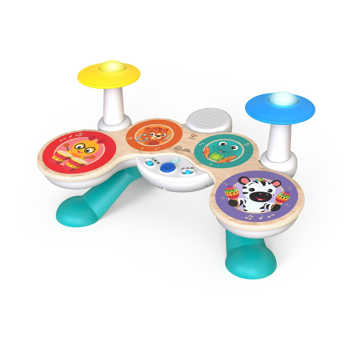 Baby Einstein Together in Tune Drums Wireless Wooden Musical Toddler Toy, Magic Touch, Unisex, Age 12 months+
