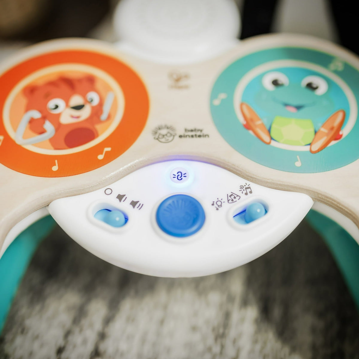 Baby Einstein Together in Tune Drums Wireless Wooden Musical Toddler Toy, Magic Touch, Unisex, Age 12 months+