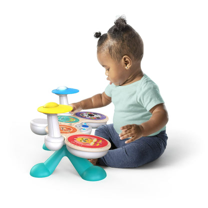 Baby Einstein Together in Tune Drums Wireless Wooden Musical Toddler Toy, Magic Touch, Unisex, Age 12 months+