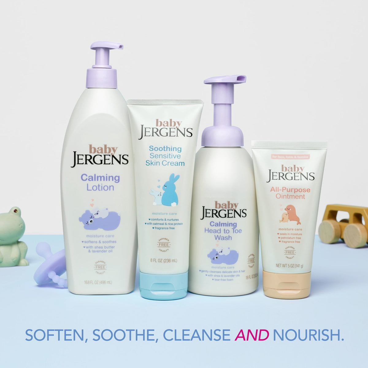 Baby Jergens Soothing Sensitive Skin Cream, Newborn Dry Skin, Fragrance-Free, 8 fl oz
