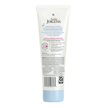 Baby Jergens Soothing Sensitive Skin Cream, Newborn Dry Skin, Fragrance-Free, 8 fl oz