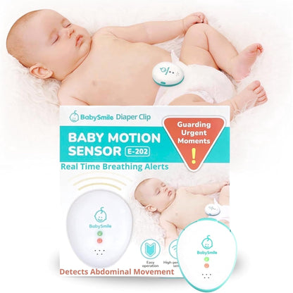 Baby Smile Baby Motion Breathing Monitor ||| Baby Abdominal Movement Monitor ||| Audible Alerts for Quick Alerts ||| Diaper Clip ||| No Bluetooth
