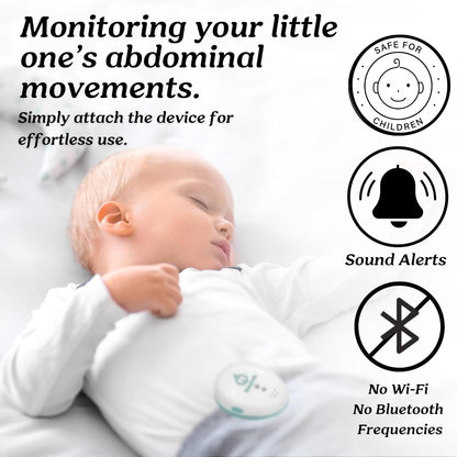 Baby Smile Baby Motion Breathing Monitor ||| Baby Abdominal Movement Monitor ||| Audible Alerts for Quick Alerts ||| Diaper Clip ||| No Bluetooth