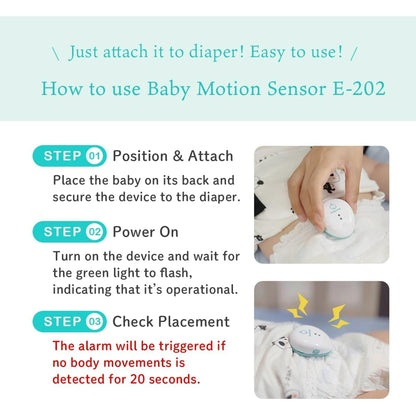 Baby Smile Baby Motion Breathing Monitor ||| Baby Abdominal Movement Monitor ||| Audible Alerts for Quick Alerts ||| Diaper Clip ||| No Bluetooth