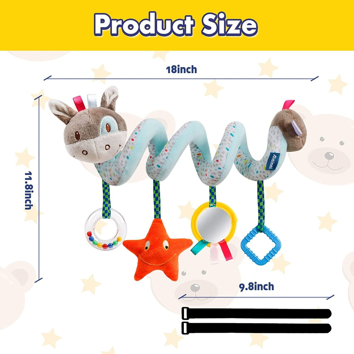 Baby Toys 0-6 Months, Car Seat Toys, Baby Stroller Toy, Newborn Infant Toys Gift for 0-3-6-12-24 Months