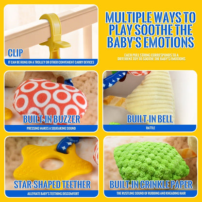 Baby Toys 0-6 Months, Car Seat Toys, Hanging Baby Stroller Toy, Newborn Infant Toys Gift for 0-3-6-12-24 Months