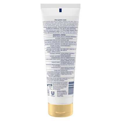 Baby Dove Sensitive Baby Cream Baby Skin Care Melanin-Rich Skin Nourishment Hypoallergenic and Non-Greasy, 8 Fl oz