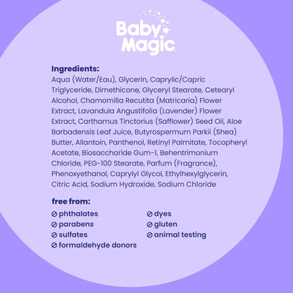 Baby Magic Calming Baby Lotion, 16.5oz, Lavender & Chamomile, Free of Parabens, Phthalates, Sulfates and Dye