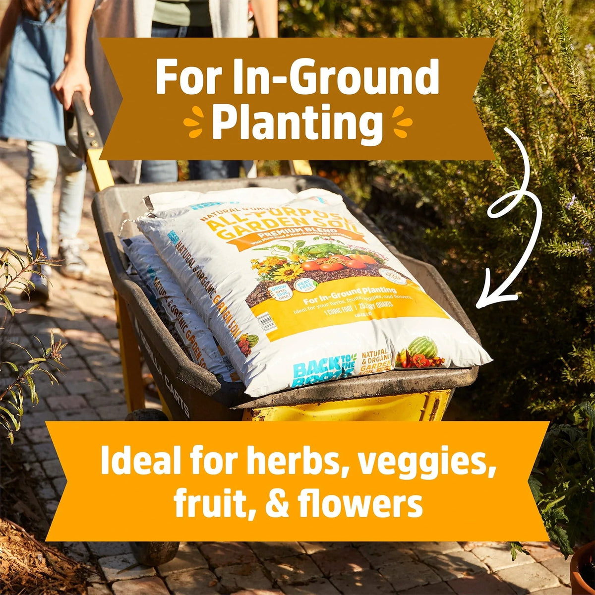 Back to the Roots Organic Premium Blend Garden Soil, 1 Cubic Foot Bag